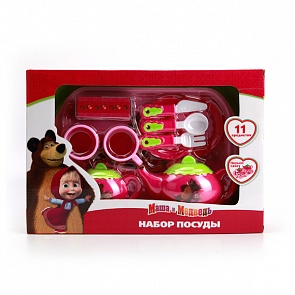 Набор посуды «Маша и Медведь», 11 предметов (Играем Вместе, NF2872-R2sim)